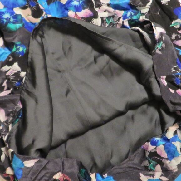 LK Bennett Silk Midi Dress Coquette Floral Short Sleeve Tie Waist Womens 2 NWT - Picture 7 of 11